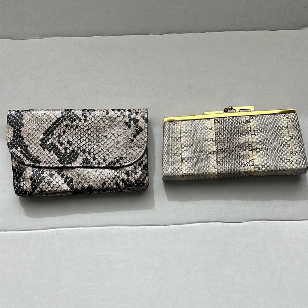 Elegant Snakeskin Clutch Set